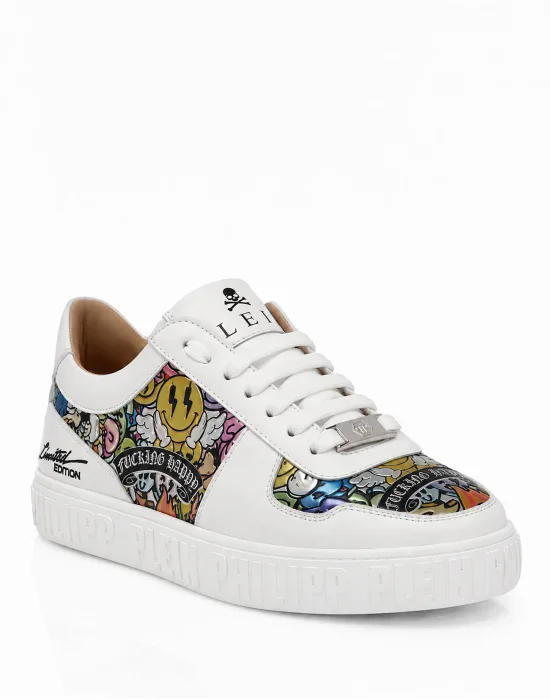 Nappa Low-Top Sneakers Mirror Smile All-Over