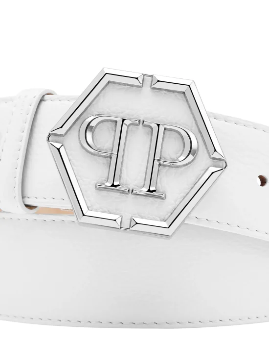 Leather Belt Hexagon