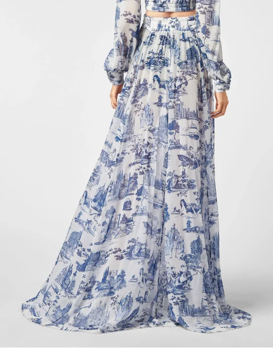 Georgette Long Skirt En PLEIN air