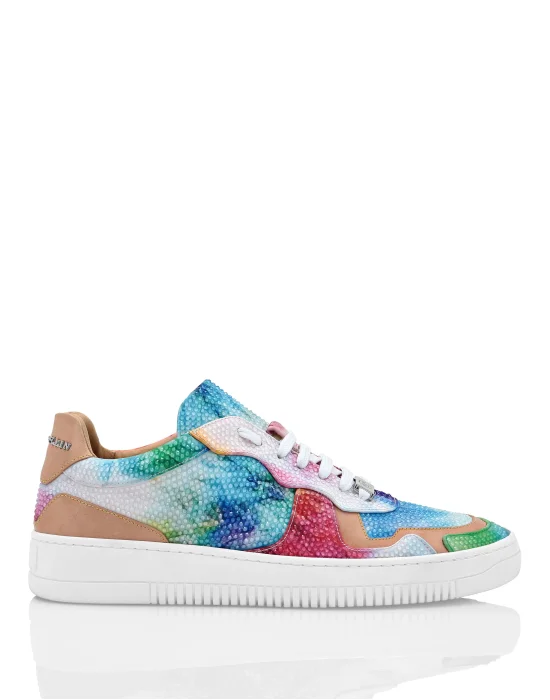 Satin Lo-Top Sneakers Tie dye