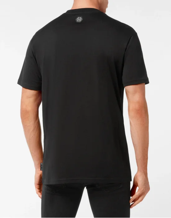 T-shirt Round Neck SS Skull with Crystals