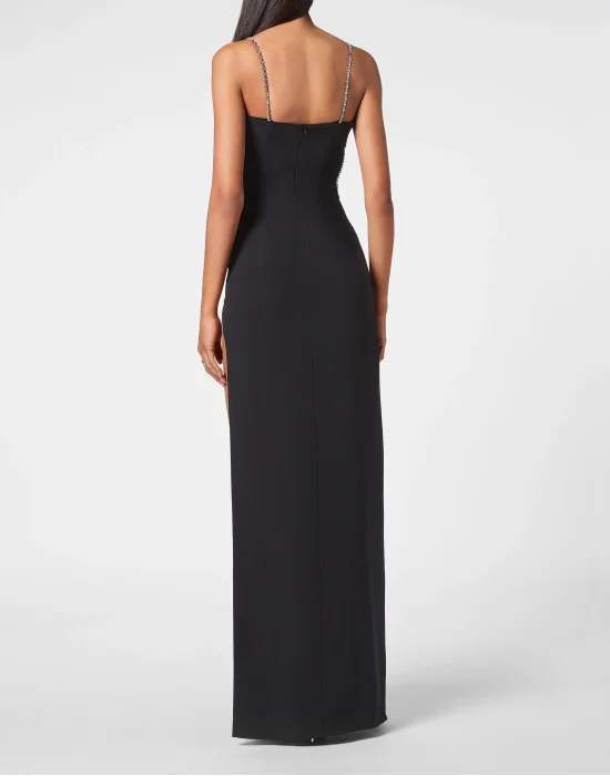Long Dress with Crystals