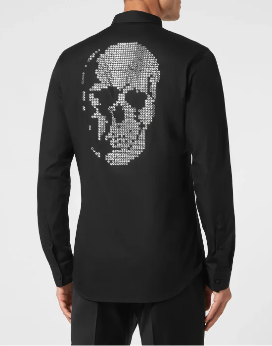 Shirt Sugar Daddy Cut LS Skull strass
