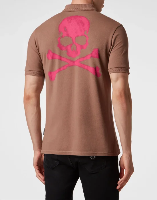 Slim Fit Jersey Polo Shirt Skull&Bones