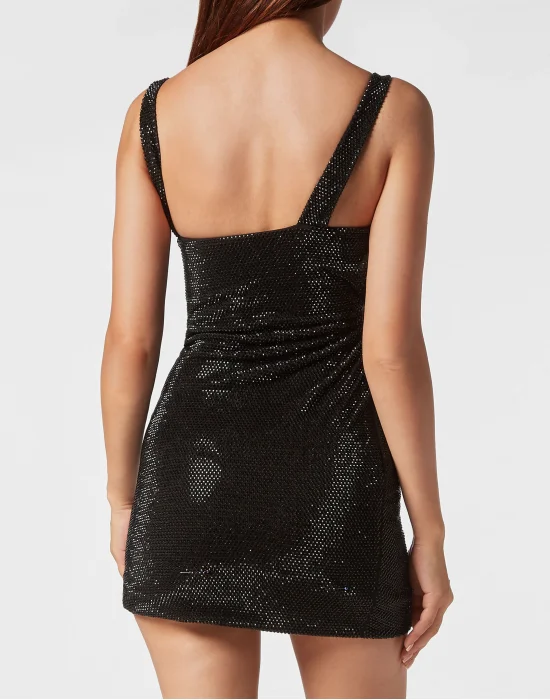 Crimped Mini Dress