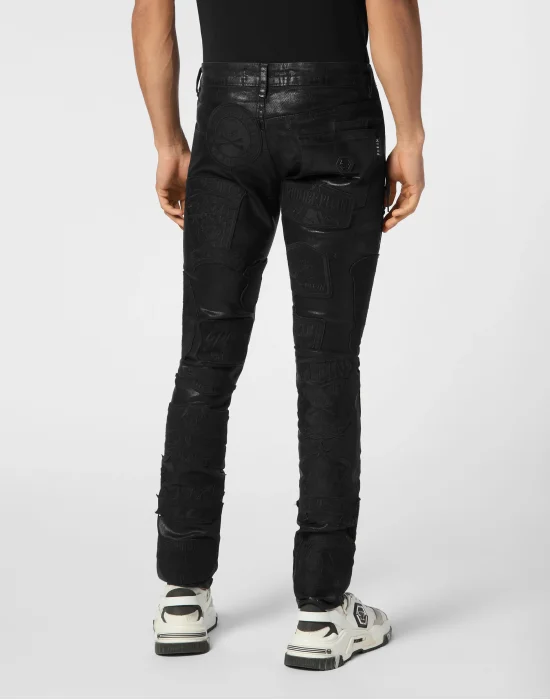 Denim Rock Star Trousers Patches