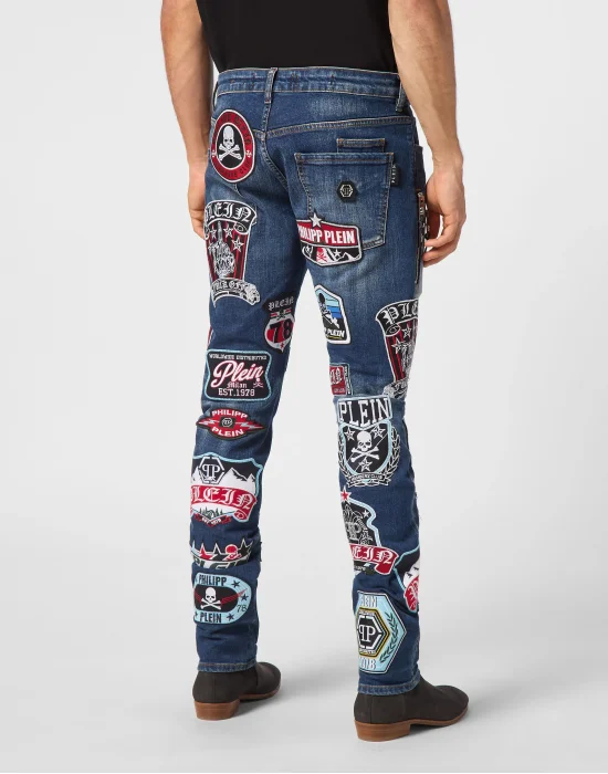 Denim Rock Star Trousers Patches