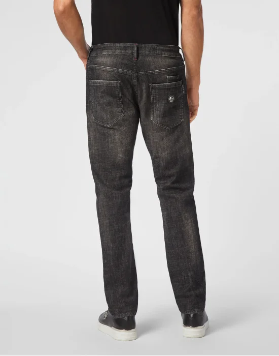 Denim Super Straight Cut Trousers