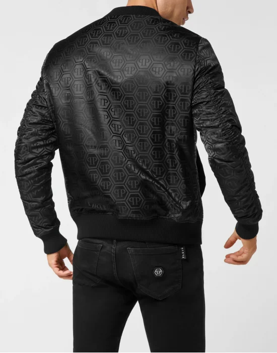 Nylon Jacquard Bomber Monogram