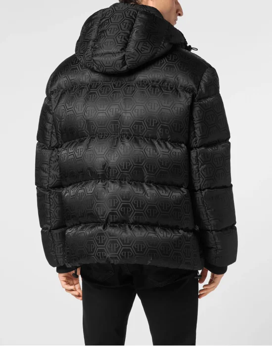Oversize Nylon Jacquard Bomber Monogram