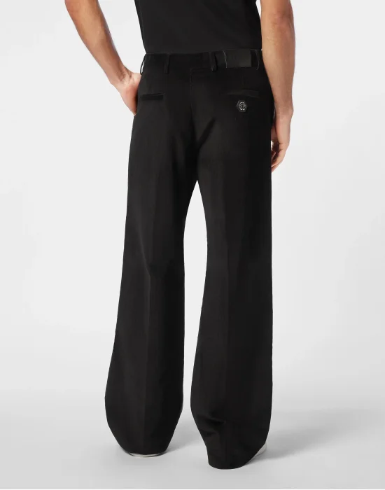 Velvet Wide Leg Trousers