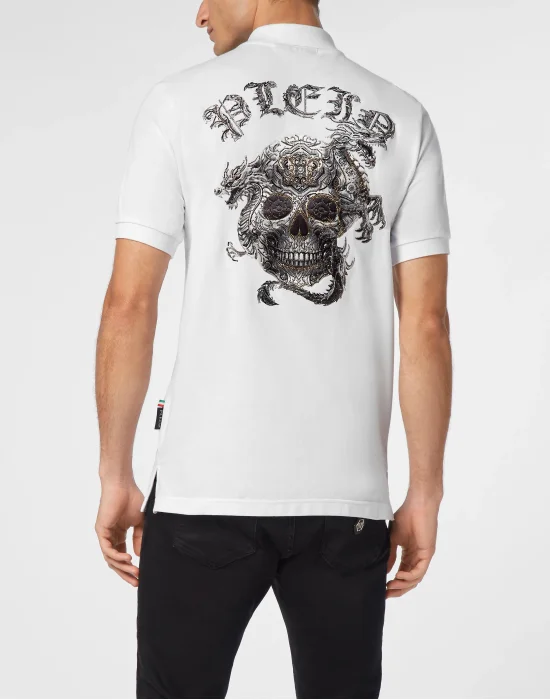 Pique Polo Shirt SS Stones Skull