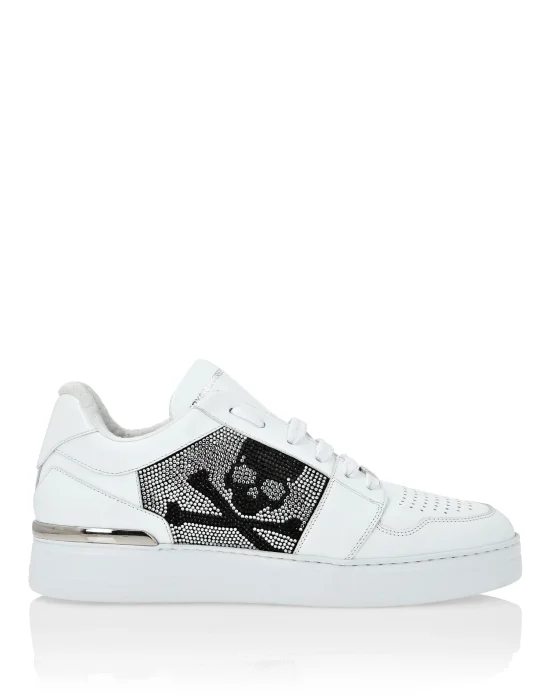 Lo-Top Crystal Leather Sneakers Skull&Bones