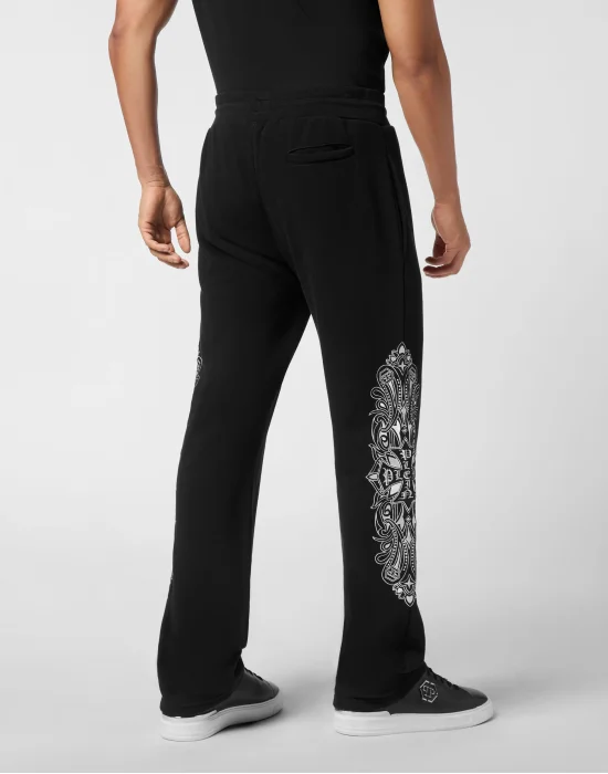Embroidered Jogging Pants Chrome Crest