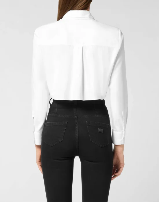Cropped Double Collar Shirt Plein Deluxe