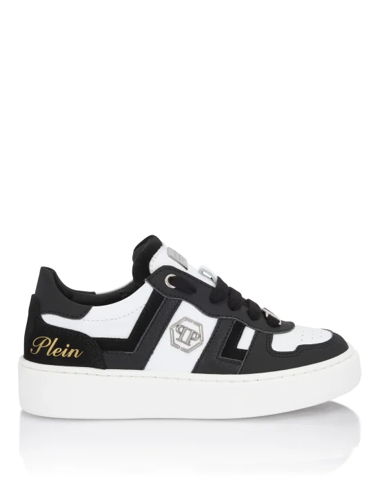 Mix Materials Low-Top Sneakers