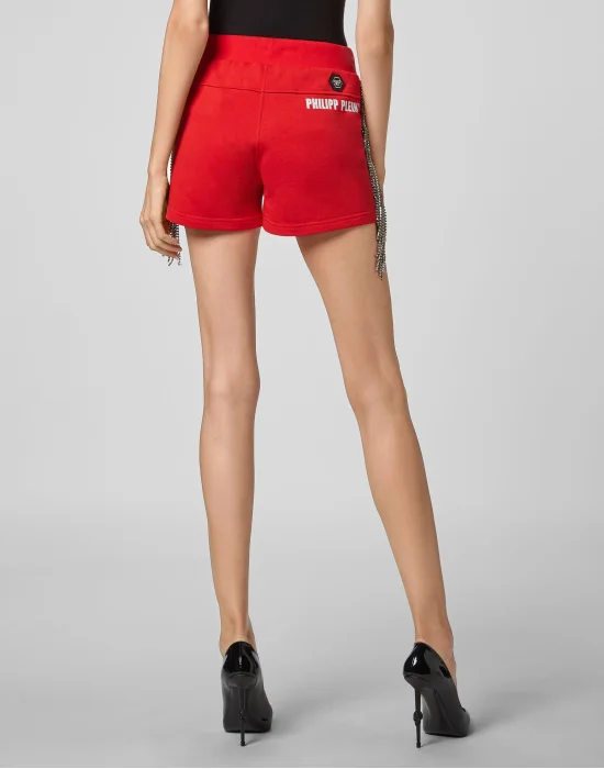 Jogging Shorts Crystal Fringe
