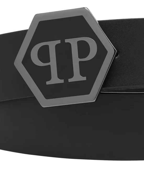 Leather Belt Hexagon