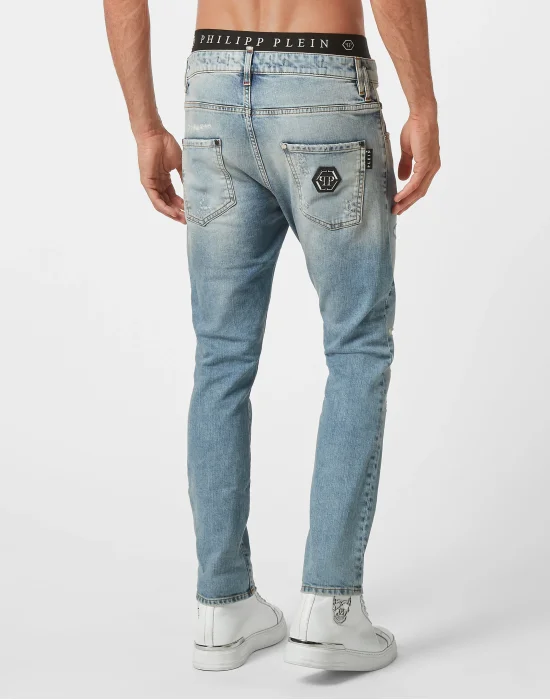 Denim Trousers Skinny Fit Hexagon