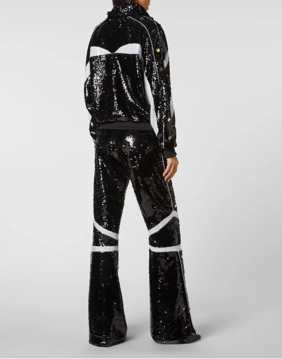Top/Trousers Tracksuit  with Crystals