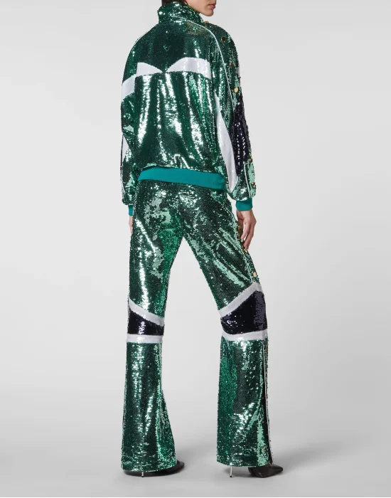 Top/Trousers Tracksuit  with Crystals