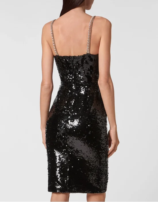 Midi Dress with Crystals