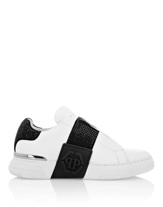 LO-TOP SNEAKERS PHANTOM KICK$ LEATHER HEXAGON WITH Crystals