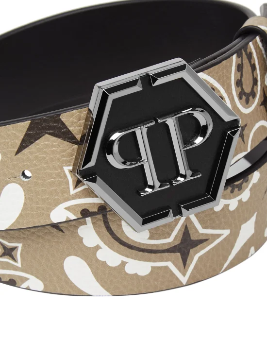 Leather Belt Paisley