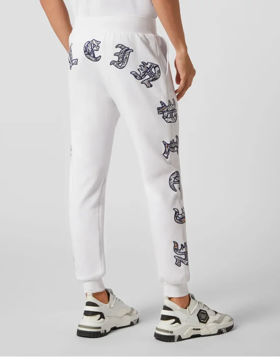Satin Jogging Trousers Paisley Gothic Plein
