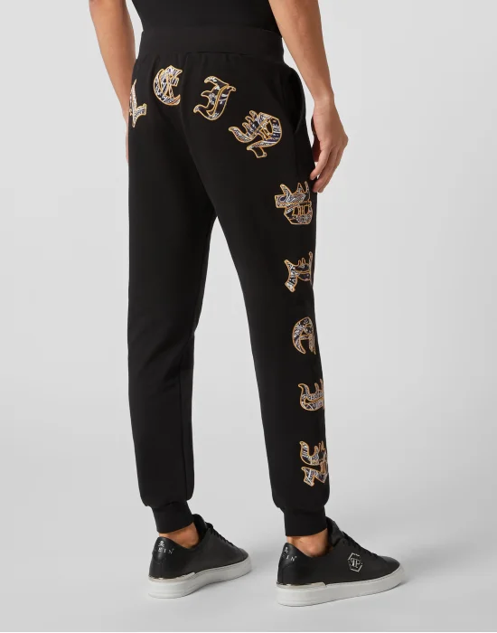 Satin Jogging Trousers Paisley Gothic Plein