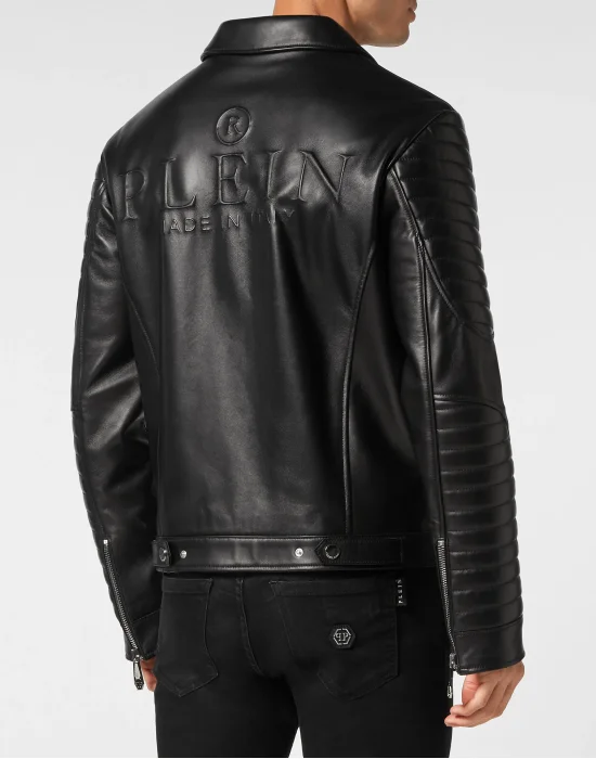 Leather Moto Jacket Iconic Plein