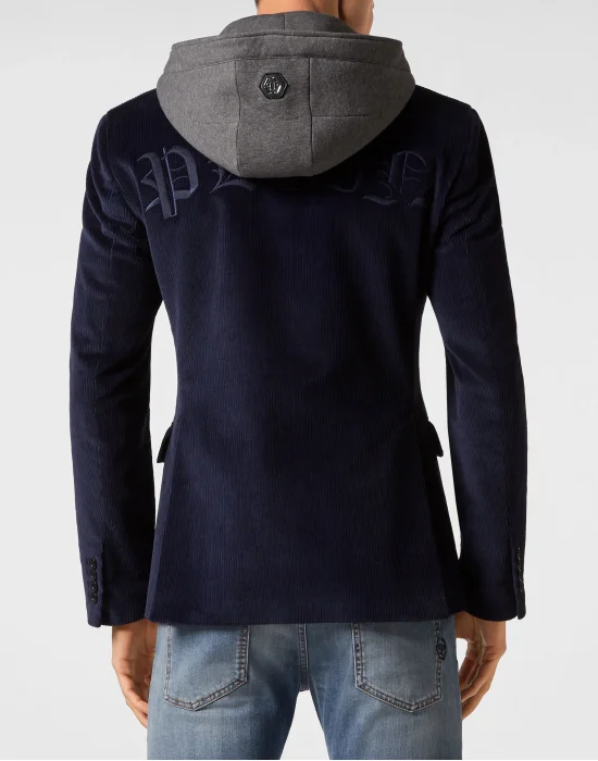 Corduroy Hooded Jacket Gothic Plein