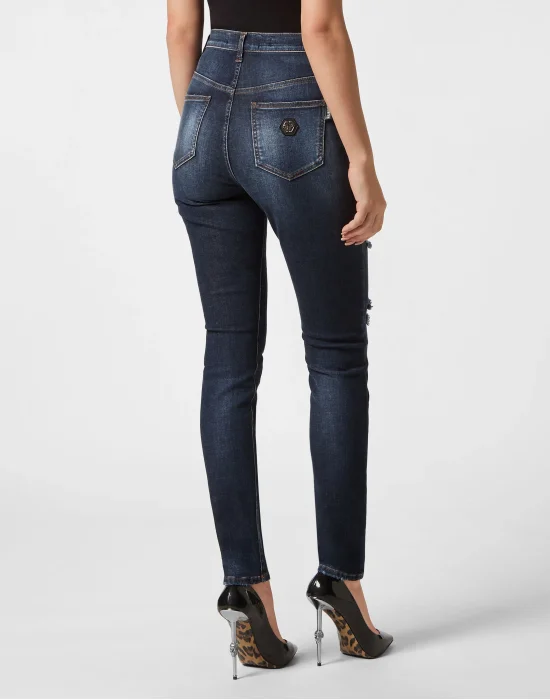 Denim Trousers Super High Waist Jegging