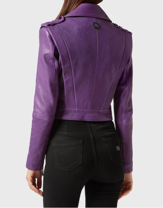 Leather Cropped Jacket