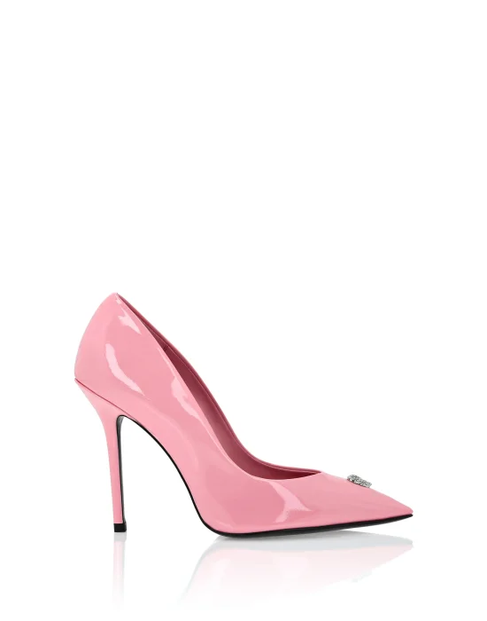 Patent Leather Decollete Hi-Heels Crystal Skull