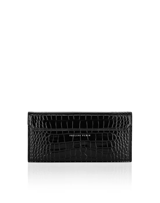 Crocco Embossed Baguette Handle Bag Gothic Plein