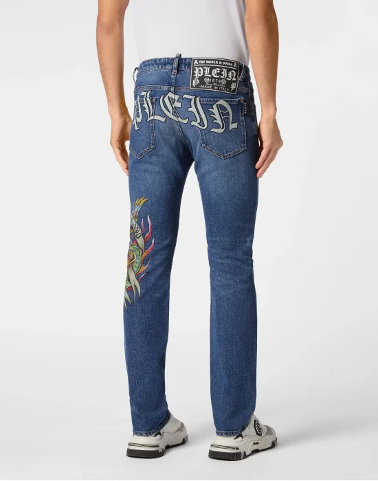 Denim Trousers Super Straight Cut Tattoo