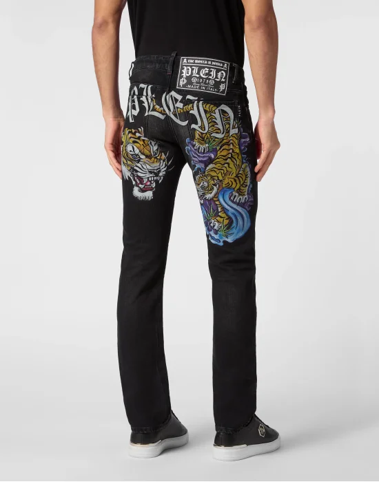 Denim Trousers Super Straight Cut Tattoo