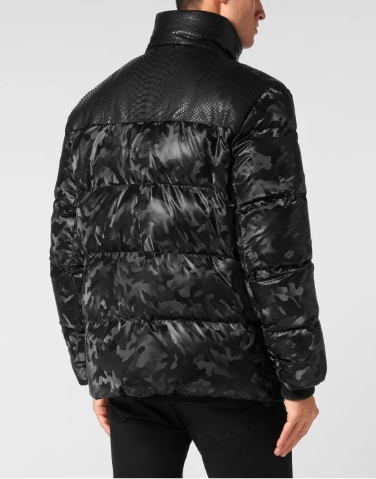Down Jacket With Python Inserts