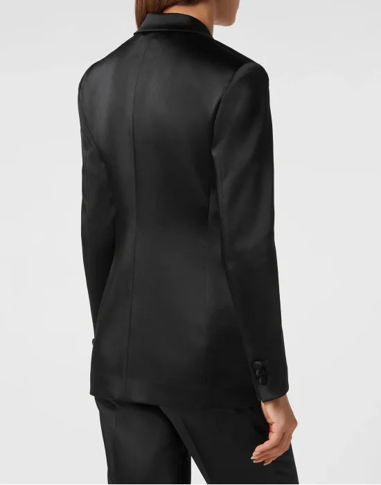 Basic Satin Slim Fit Blazer