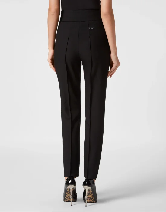Crepe Basic Cigarette Trousers