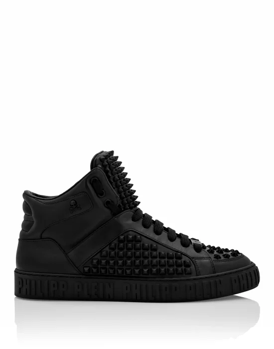 Leather Mid-Top Sneakers