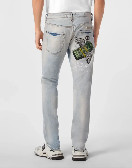 Super Straight Cut Jeans Flying Money