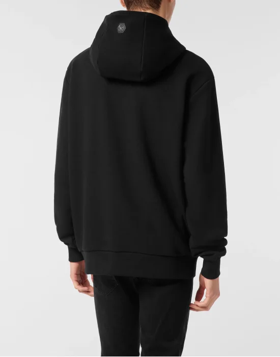 Fleece Hoodie Sweatshirt Glass Skull