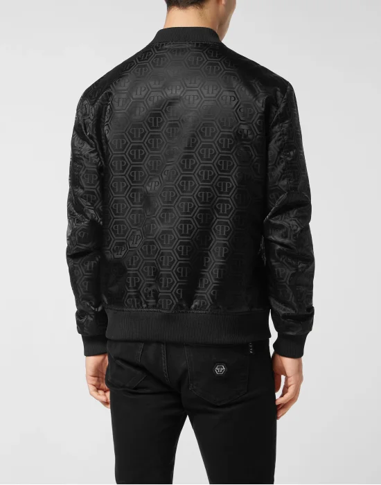 Nylon Bomber Jacquard Monogram