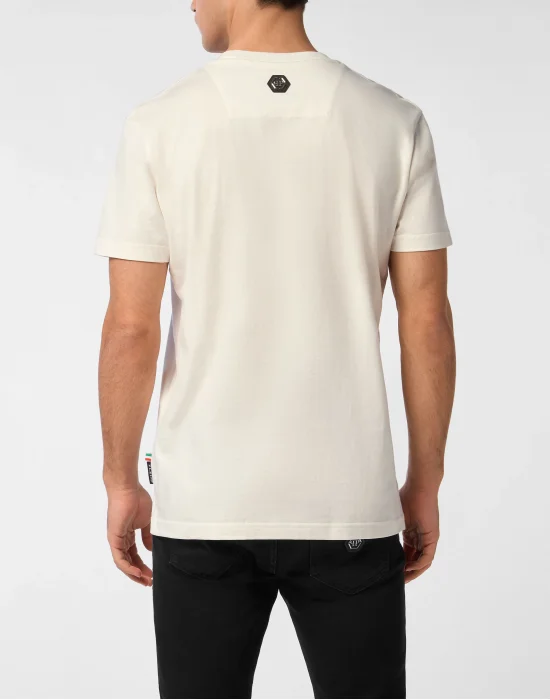 Round Neck T-Shirt Gradient Skull