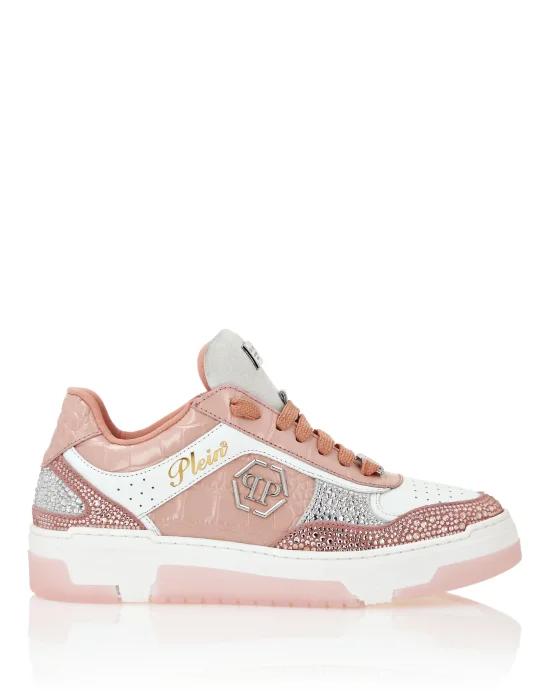 Low Top Sneakers Mix Strass Cocco