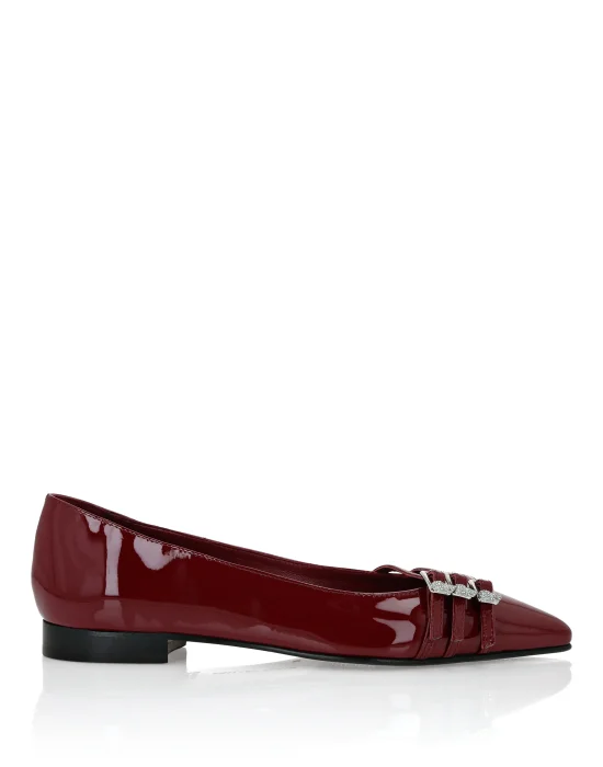 Multi-Strap Ballerina Flats Skull