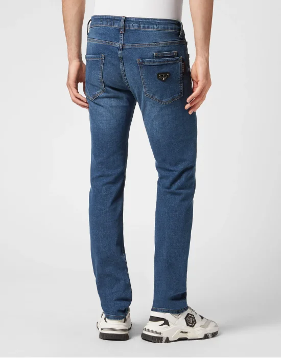 Denim Trousers Straight Cut Supreme Iconic Plein Basic