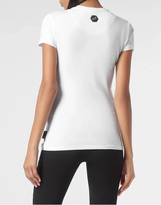 T-shirt Round Neck SS Skull strass